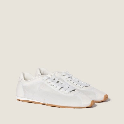 Miu Miu Plume Mesh Fabric Sneakers White MM261233 Miu Miu Plume Mesh Fabric Sneakers White MM261233