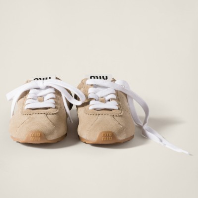 Miu Miu Plume Suede Mules Desert Beige MM261111 Miu Miu Plume Suede Mules Desert Beige MM261111
