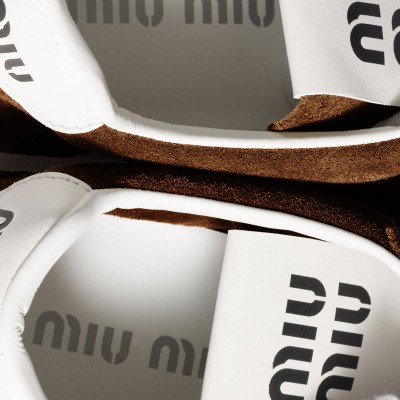 Miu Miu Plume Suede Sneakers Cocoa Brown MM261349 Miu Miu Plume Suede Sneakers Cocoa Brown MM261349
