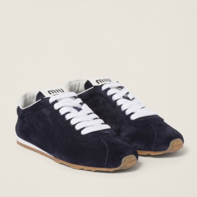 Miu Miu Plume Suede Sneakers Navy MM261241