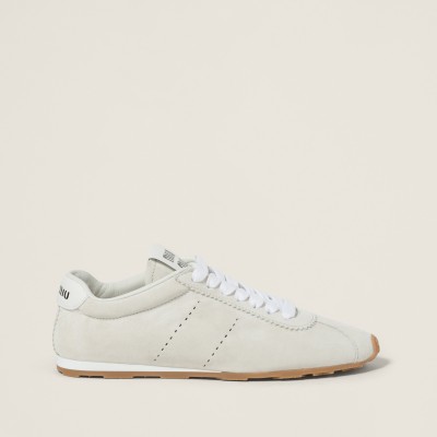 Miu Miu Plume Suede Sneakers White MM261244