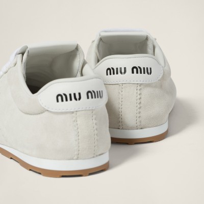 Miu Miu Plume Suede Sneakers White MM261244
