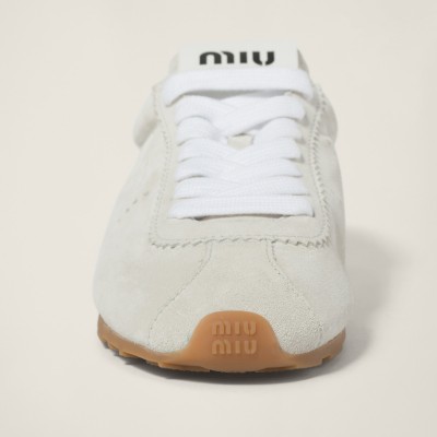 Miu Miu Plume Suede Sneakers White MM261244