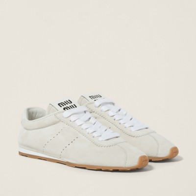 Miu Miu Plume Suede Sneakers White MM261244 Miu Miu Plume Suede Sneakers White MM261244