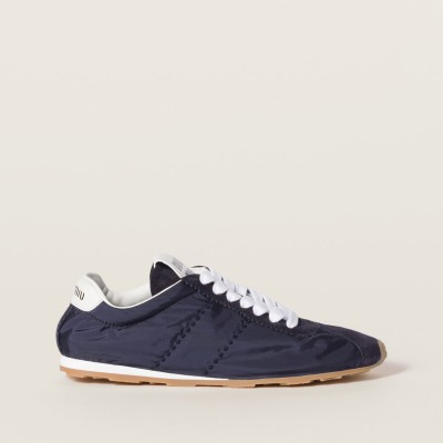 Miu Miu Plume Technical Fabric And Suede Sneakers Navy MM261245 Miu Miu Plume Technical Fabric And Suede Sneakers Navy MM261245
