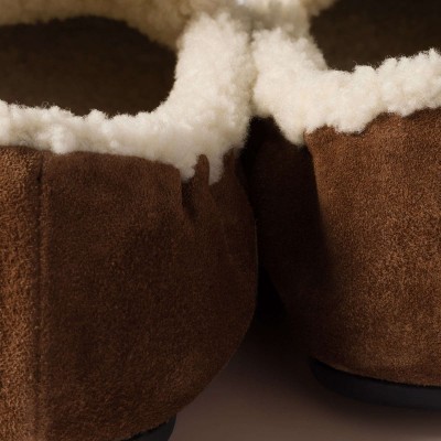 Miu Miu Ruches Suede Loafers Cocoa Brown MM261319 Miu Miu Ruches Suede Loafers Cocoa Brown MM261319
