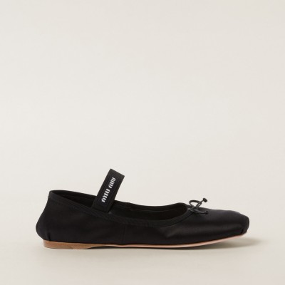 Miu Miu Satin Ballerinas Black MM261021