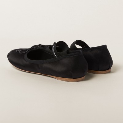 Miu Miu Satin Ballerinas Black MM261021