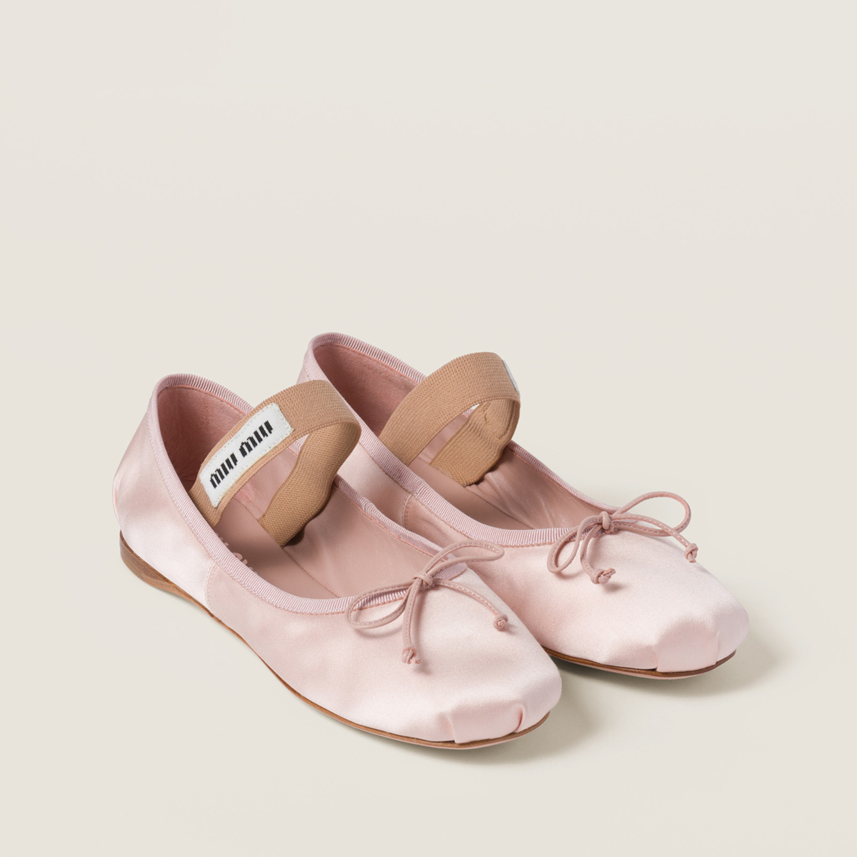 Miu Miu Satin Ballerinas Orchid Pink MM261023 Miu Miu Satin Ballerinas Orchid Pink MM261023