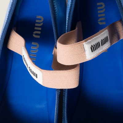 Miu Miu Satin Ballerinas Periwinkle Blue MM261024