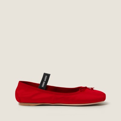 Miu Miu Satin Ballerinas Red MM261025
