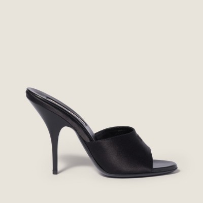 Miu Miu Satin Sandals Black MM261173