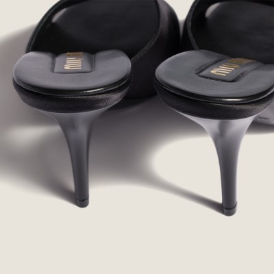 Miu Miu Satin Sandals Black MM261173