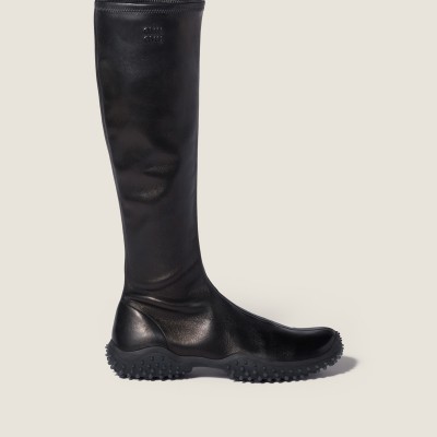 Miu Miu Stretch Nappa Leather Boots Black MM261310 Miu Miu Stretch Nappa Leather Boots Black MM261310