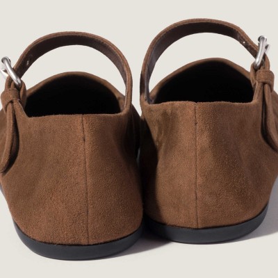 Miu Miu Suede Ballerinas Cocoa Brown MM261278 Miu Miu Suede Ballerinas Cocoa Brown MM261278