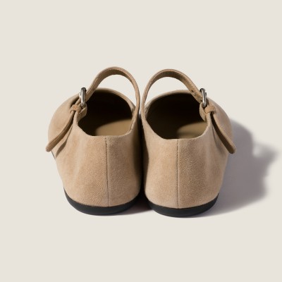 Miu Miu Suede Ballerinas Desert Beige MM261035 Miu Miu Suede Ballerinas Desert Beige MM261035