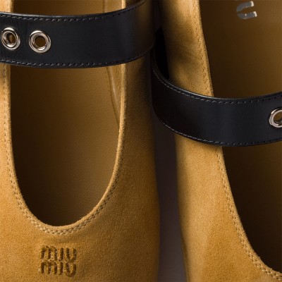 Miu Miu Suede Ballerinas Honey MM261051