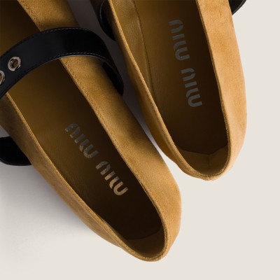 Miu Miu Suede Ballerinas Honey MM261051