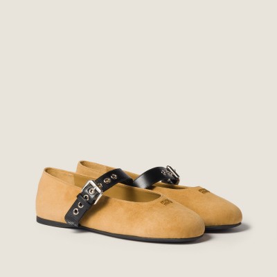 Miu Miu Suede Ballerinas Honey MM261051