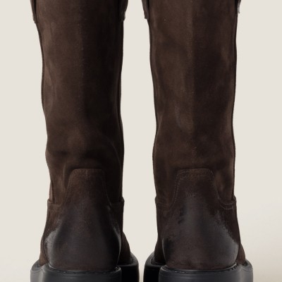 Miu Miu Suede Boots Dark Brown MM261294
