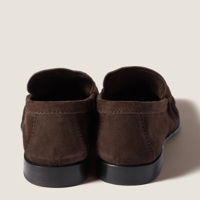 Miu Miu Suede Loafers Dark Brown MM261092