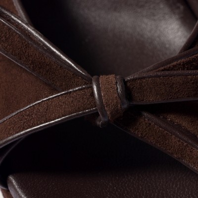 Miu Miu Suede Platform Sandals Dark Brown MM261200