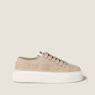 Miu Miu Suede Sneakers Desert Beige MM261269 Miu Miu Suede Sneakers Desert Beige MM261269