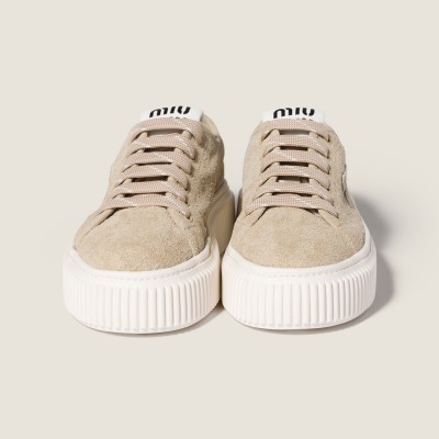 Miu Miu Suede Sneakers Desert Beige MM261269 Miu Miu Suede Sneakers Desert Beige MM261269