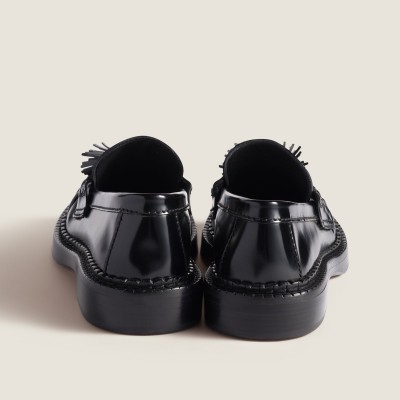 Miu Miu Tassel Loafers In Polished Leather Black MM261105