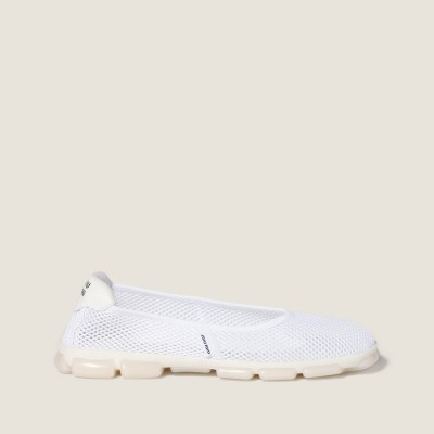 Miu Miu Technical Mesh Ballerinas White MM261004 Miu Miu Technical Mesh Ballerinas White MM261004