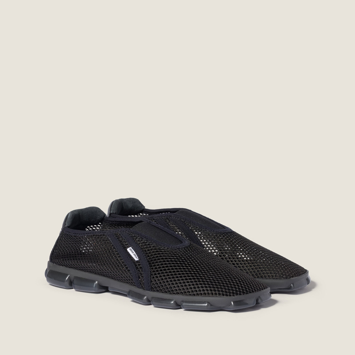 Miu Miu Technical Mesh Fabric Sneakers Black MM261234 Miu Miu Technical Mesh Fabric Sneakers Black MM261234