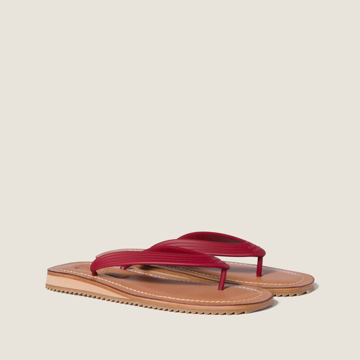 Miu Miu Thong Sandals Amaranth Red MM261151 Miu Miu Thong Sandals Amaranth Red MM261151