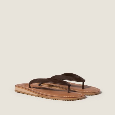Miu Miu Thong Sandals Dark Brown MM261152 Miu Miu Thong Sandals Dark Brown MM261152