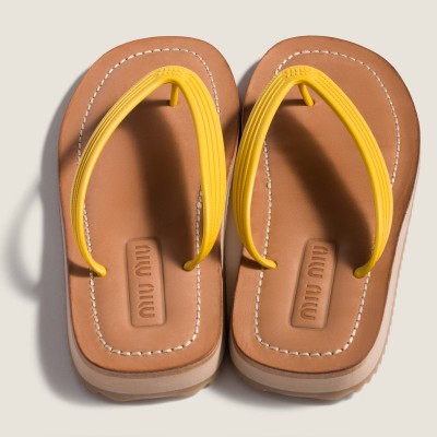 Miu Miu Thong Sandals Yellow MM261154
