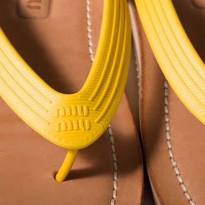 Miu Miu Thong Sandals Yellow MM261154