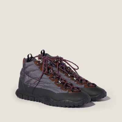 Miu Miu Tyre Technical Fabric Sneakers Hematite MM261366 Miu Miu Tyre Technical Fabric Sneakers Hematite MM261366