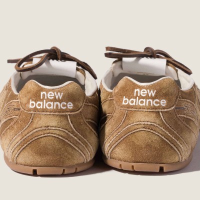 New Balance X Miu Miu 530 Sl Delave Suede Ballerinas Cinnamon MM261338