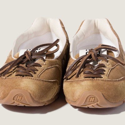 New Balance X Miu Miu 530 Sl Delave Suede Ballerinas Cinnamon MM261338