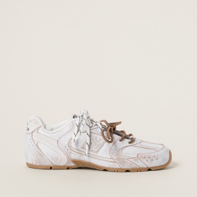 New Balance X Miu Miu 530 Sl Leather Sneakers White MM261130 New Balance X Miu Miu 530 Sl Leather Sneakers White MM261130