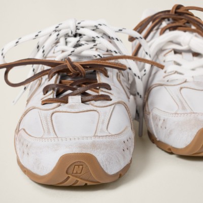 New Balance X Miu Miu 530 Sl Leather Sneakers White MM261130 New Balance X Miu Miu 530 Sl Leather Sneakers White MM261130