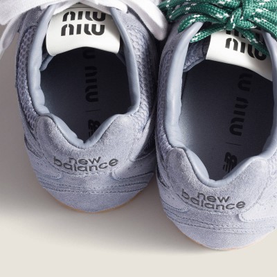 New Balance X Miu Miu 530 Sl Suede And Mesh Sneakers Periwinkle Blue MM261133 New Balance X Miu Miu 530 Sl Suede And Mesh Sneakers Periwinkle Blue MM261133