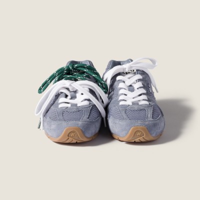 New Balance X Miu Miu 530 Sl Suede And Mesh Sneakers Periwinkle Blue MM261133 New Balance X Miu Miu 530 Sl Suede And Mesh Sneakers Periwinkle Blue MM261133