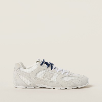 New Balance X Miu Miu 530 Sl Suede And Mesh Sneakers White MM261135 New Balance X Miu Miu 530 Sl Suede And Mesh Sneakers White MM261135