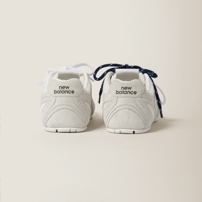 New Balance X Miu Miu 530 Sl Suede And Mesh Sneakers White MM261135 New Balance X Miu Miu 530 Sl Suede And Mesh Sneakers White MM261135