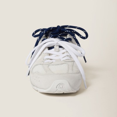 New Balance X Miu Miu 530 Sl Suede And Mesh Sneakers White MM261135 New Balance X Miu Miu 530 Sl Suede And Mesh Sneakers White MM261135