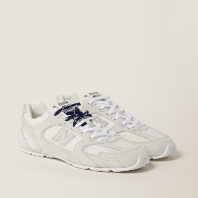 New Balance X Miu Miu 530 Sl Suede And Mesh Sneakers White MM261135