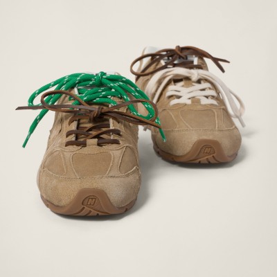 New Balance X Miu Miu 530 Sl Suede Sneakers Ecru MM261137 New Balance X Miu Miu 530 Sl Suede Sneakers Ecru MM261137